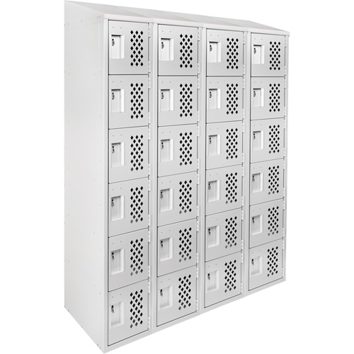 Casiers &eacute;conomiques perfor&eacute;s et assembl&eacute;s Clean Line, 6 niveaux, Bloc de 4, 18" x 72" x 12", Acier Groupe Generik