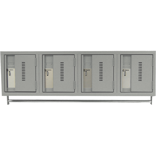 Wall Hung Lockers - Heavy Duty, Bank of 4, 18" x 12" x 12", Steel Groupe Generik