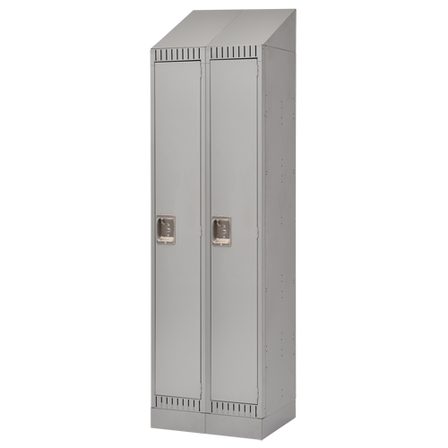 Casiers assembl&eacute;s, Bloc de 2, 24" x 18" x 72", Acier, Gris, Rivet (assembl&eacute;) Groupe Generik