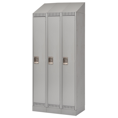 Casiers, Bloc de 3, 36" x 18" x 86", Acier, Gris, D&eacute;mont&eacute; Groupe Generik