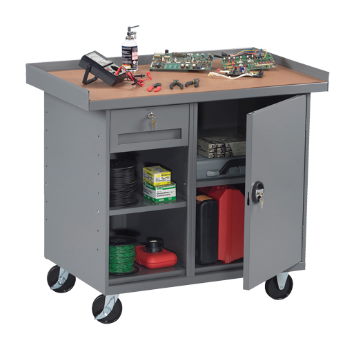 Mobile Workbench Cabinet, Laminate Surface Groupe Generik