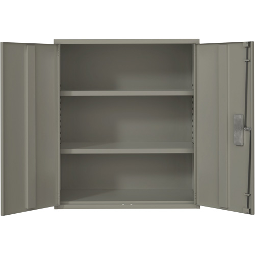 Armoire de rangement Lo-Boy, Acier, 2 Tablettes, 40" h x 36" la x 18" P, Gris Groupe Generik