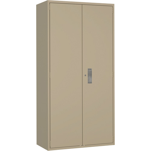 Armoire de rangements combin&eacute;s, Acier, 6 Tablettes, 72" h x 36" la x 18" P, Beige Groupe Generik