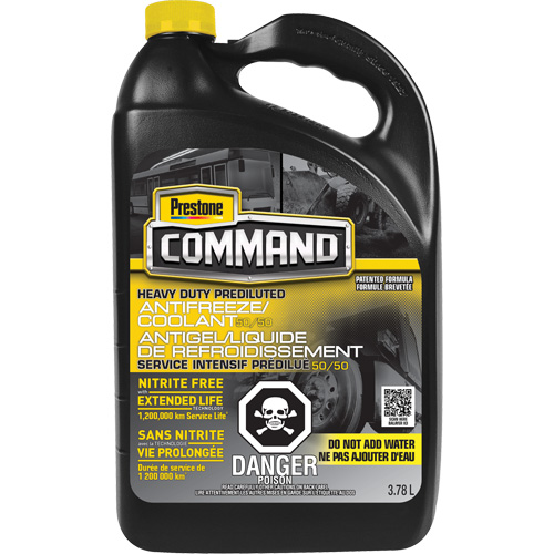 Liquide de refroidissement/antigel 50/50 sans nitrate robuste longue dur&eacute;e pour service lourd Command, 3,78 L, Cruche Groupe Generik