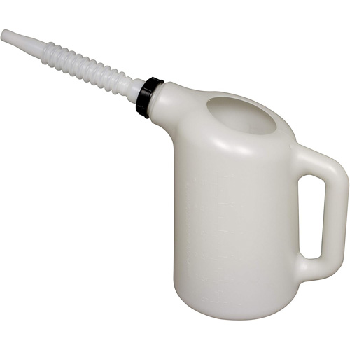 Oil Dispenser with White Spout, Plastic, 6 qt Capacity Groupe Generik