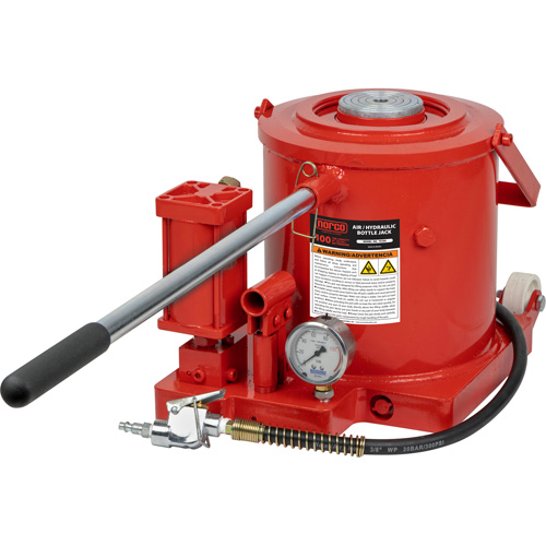 Bottle Jack, 100 Ton(s), Air Hydraulic, 17-7/10" Raised Height Groupe Generik