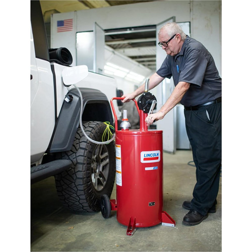 25-Gallon Steel Fuel Caddy with 2-Way Rotary Pump Groupe Generik