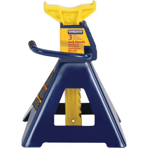 Jack Stand, Locking Handle/Ratchet, 3 tons Capacity, 19" H Groupe Generik