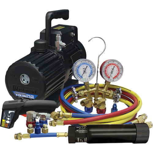 Ensemble combin&eacute; d&eacute;vacuation et de chargement pour R134a/R1234yf? Groupe Generik
