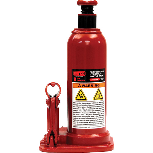 Cric &agrave; bouteille hydraulique professionnel, 8 tonne(s), 18-3/4" Hauteur &eacute;lev&eacute;e Groupe Generik