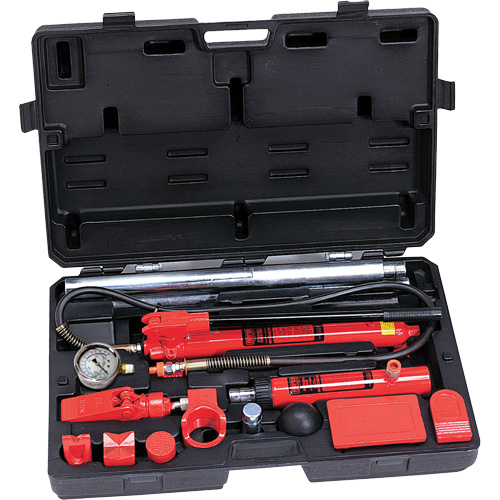 Trousse de r&eacute;paration pour collision et entretien, capacit&eacute; 10 tonnes, avec adaptateurs forg&eacute;s Groupe Generik