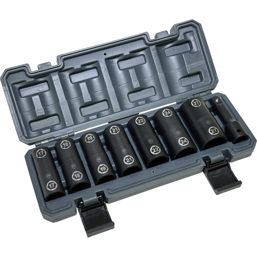 Double-Ended Hex & Twist Socket Set with Case, 8 Pieces, 1/2" Drive Size Groupe Generik