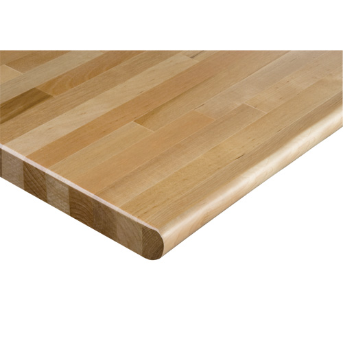 Dessus d'&eacute;tabli en bois dur, 72" la x 36" p, Bordure Arrondi, &eacute;paisseur 1-1/4" Groupe Generik