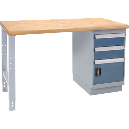 &eacute;tabli industriel, Porte a/combinaison de tiroirs, Cap 1000 lb, 36" la x 72" p, 34" h Groupe Generik