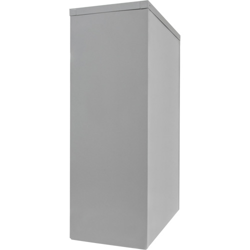 Counter-High Storage Cabinet, Steel, 2 Shelves, 42" H x 30" W x 15" D, Grey Groupe Generik