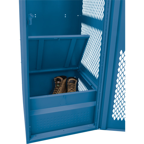Casier pour &eacute;quipement avec porte, Acier, 24" la x 24" p x 72" h, Bleu fonc&eacute; Groupe Generik