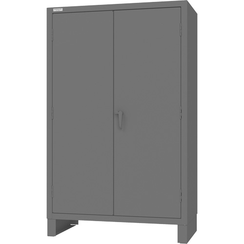 Cabinet with Hanging Bar & Standard Recessed Doors, Steel, 78" H x 48" W x 24" D, Grey Groupe Generik