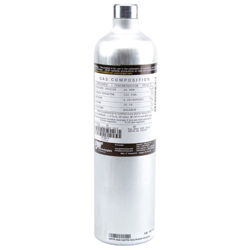 Bouteille de gaz pour test d'&eacute;talonnage, 2 M&eacute;lange de gaz, CH4/O2, 58 litres Groupe Generik