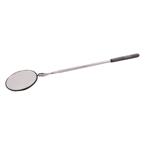 Inspection Mirror, Circular, 3-3/4" L x 3-3/4" W, Telescopic Groupe Generik