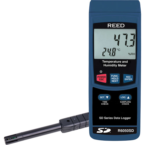 Data Logging Thermo-Hygrometer, 5% - 95% RH, 32° - 122° F ( 0° - 50°C ) Groupe Generik