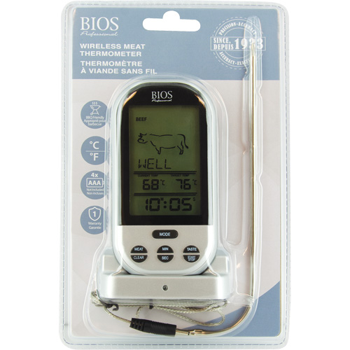 Wireless Meat & Poultry Thermometer, Contact, Digital, 32-482°F (0-250°C) Groupe Generik