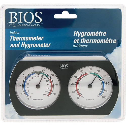 Indoor Thermometer/Hygrometer, 10°- 130° F ( -25° - 55° C ) Groupe Generik