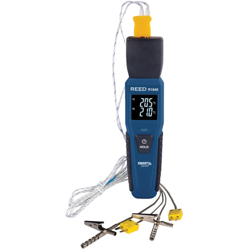 R1640 Smart Series Thermocouple Thermometer with Oven/Freezer Thermocouple Probes, Contact, Digital, 32-122°F (0-50°C) Groupe Generik