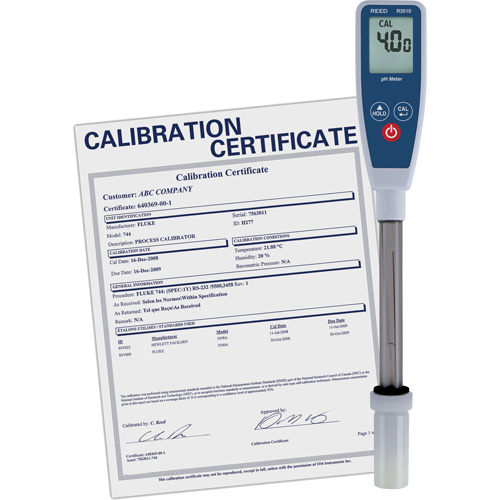 Long Stem pH Meter with Traceable Certificate Groupe Generik