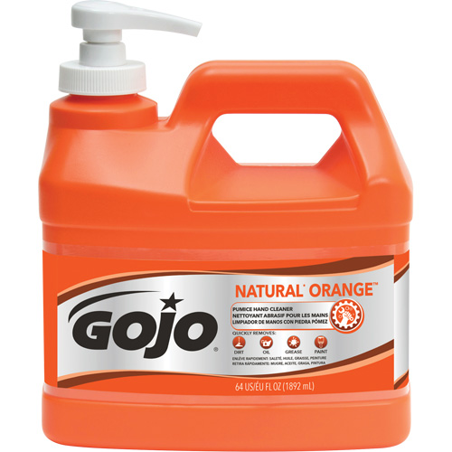 Natural Orange Hand Cleaner, Pumice, 1.89 L, Pump Bottle, Citrus/Orange Groupe Generik