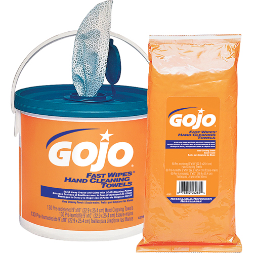 Fast Wipes&reg; Hand Cleaning Towels, 130 Wipes, 10" x 9" Groupe Generik