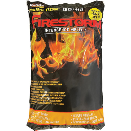 Produits de d&eacute;glaçage intense Firestorm, Sac, 44 lb (20 kg), Point de fonte -35°C (-31°F) Groupe Generik