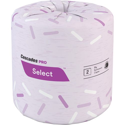 Papier hygi&eacute;nique Pro Select, 2 Pli, 500 Feuilles/Rouleu, Blanc Groupe Generik