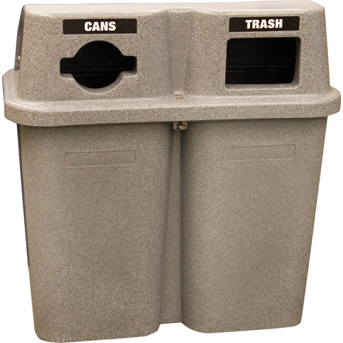 Recycling Containers Bullseye, Curbside, Plastic, 2 x 22 US gal. Groupe Generik