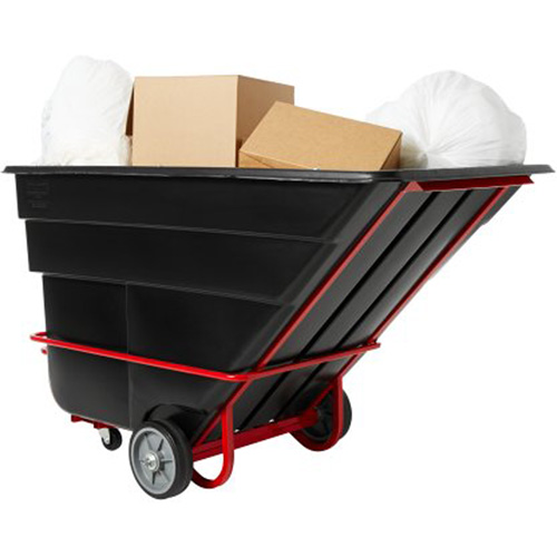 Tilt Truck, Black Recycled Plastic, 1/2 cu.yd., 1400 lbs. Load Capacity Groupe Generik