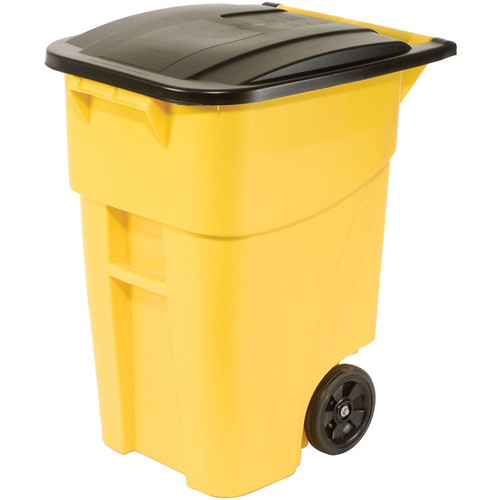 Contenant roulant BRUTE, Bord de rue, Plastique, 50 gal. US Groupe Generik