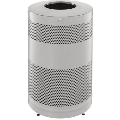 Classics Open Top Decorative Waste Bin, Stainless Steel, 51 US gal. Capacity Groupe Generik
