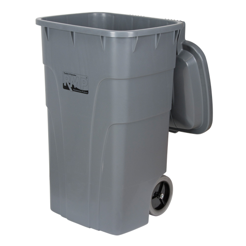 Bac d'ordures roulant, Poly&eacute;thyl&egrave;ne, 65 gal. US Groupe Generik