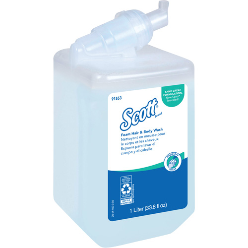 Savon moussant pour le corps et les cheveux Scott Pro, 1000 ml, Fraîcheur, Bouteille Groupe Generik