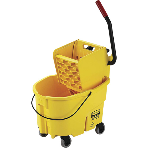 Seau pour vadrouille et essoreuse WaveBrake, Pression lat&eacute;rale, 6,5 gal. US (26 pintes), Jaune Groupe Generik