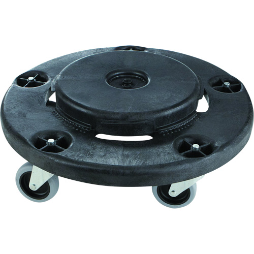Brute&reg; Quiet Dolly, Polyethylene, Black, Fits: 26-1/2" Dia. Groupe Generik