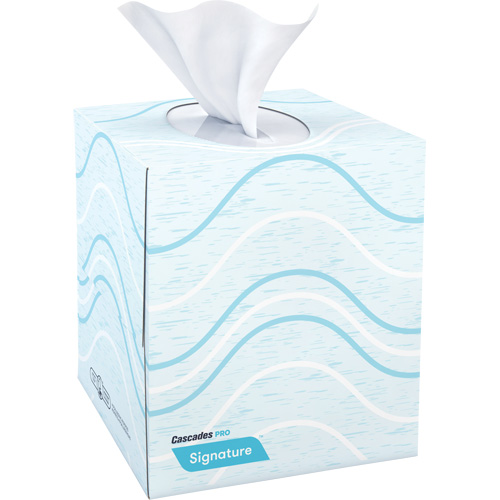 Pro Signature Facial Tissue, 2 Ply, 8" L x 8" W, 90 Sheets/Box Groupe Generik