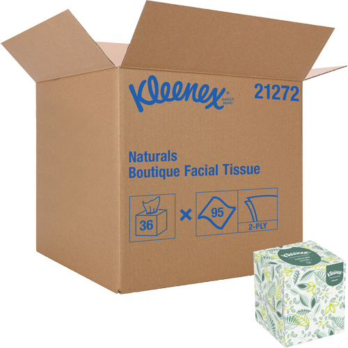 Papiers-mouchoirs Naturals Boutique* de Kleenex, 2 pli, 7,8" lo x 8,3" la, 95 feuilles/boîte Groupe Generik