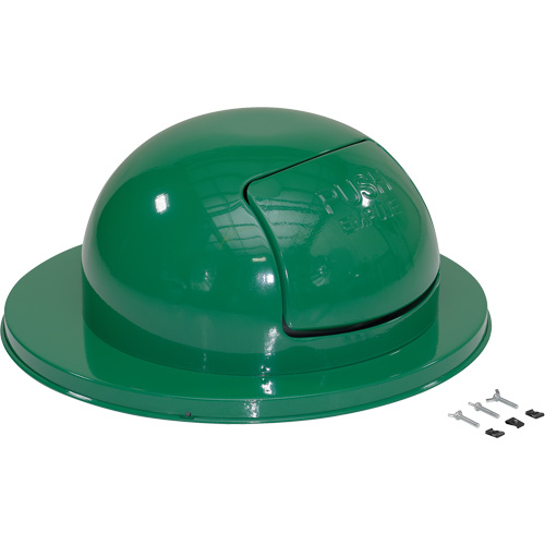 Drum Waste Disposal Top, Dome Lid, Metal, Fits Container Size: 23-1/2" Dia. Groupe Generik