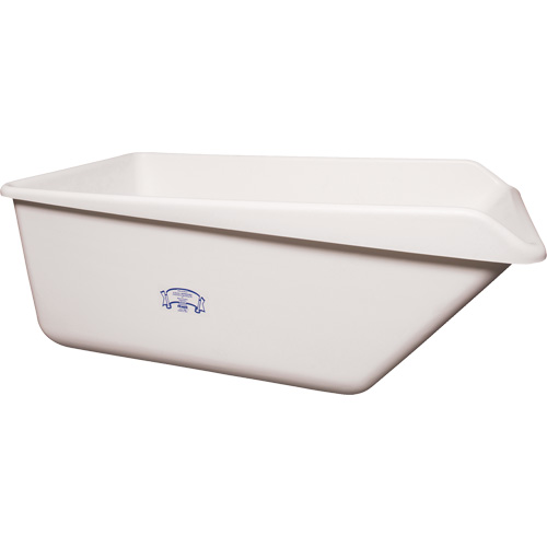 Angled Dump Tub, Plastic, White Groupe Generik