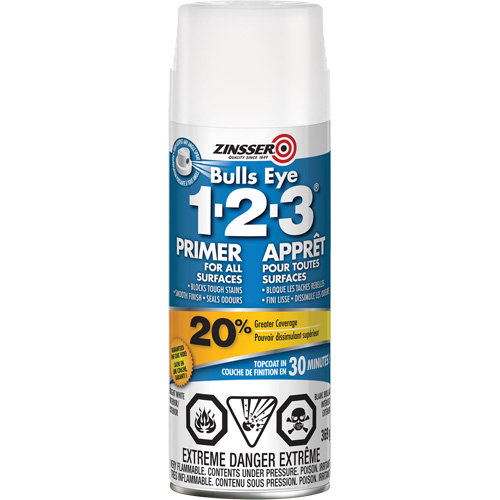 Bulls Eye 1-2-3&reg; Water-Base Primer, Aerosol Can, White Groupe Generik