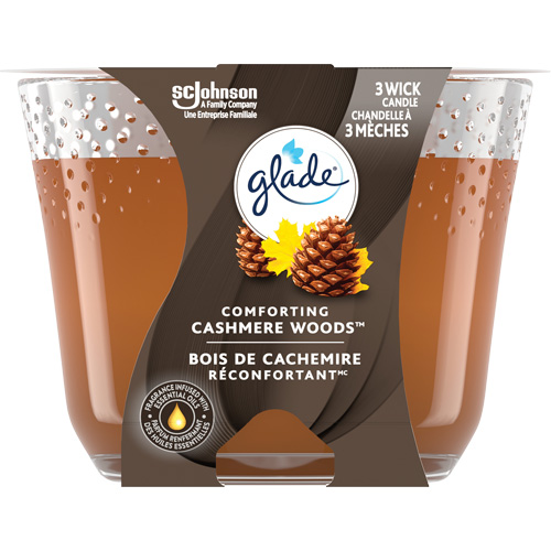 Glade&reg; 3-Wick Candle, Cashmere Woods&reg; Groupe Generik