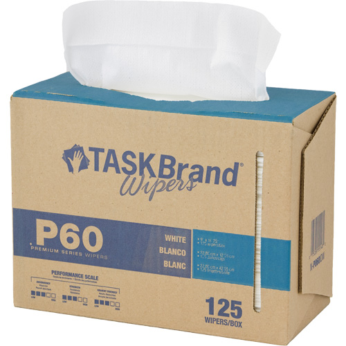 Chiffons de premi&egrave;re qualit&eacute; P60 TaskBrand, Tout usage, 16-3/4" lo x 8-1/4" la Groupe Generik