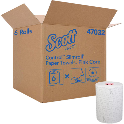 Scott&reg; Slimroll* Hard Roll Towel, 1 Ply, Standard, 580' L Groupe Generik