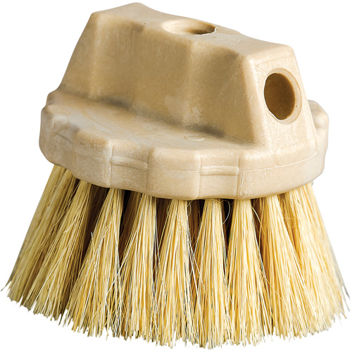 Brosse de nettoyage ronde, 5" l, Soies Tampico, Beige Groupe Generik