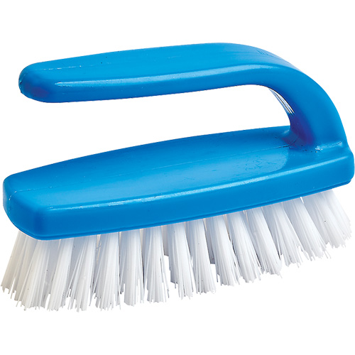 Brosse pour le nettoyage des ongles, 4" l, Soies Synth&eacute;tique, Bleu/Blanc Groupe Generik